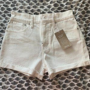 NWT Madewell High-Rise White Jean Shorts
